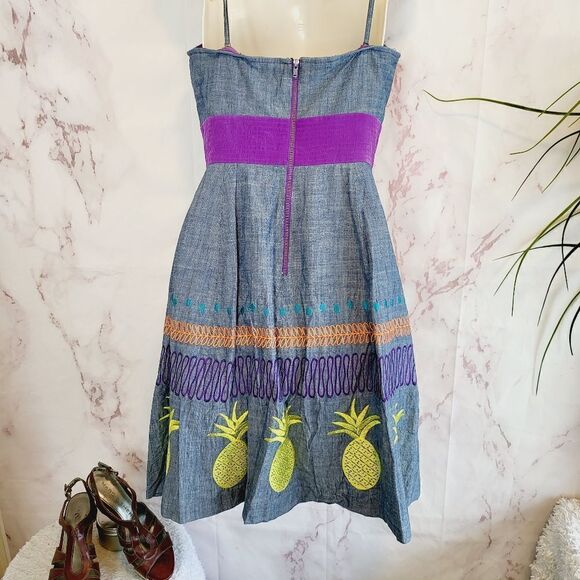 Vintage Anthropologie! Tracy Reece Frock pineapple dress - Picture 2 of 8